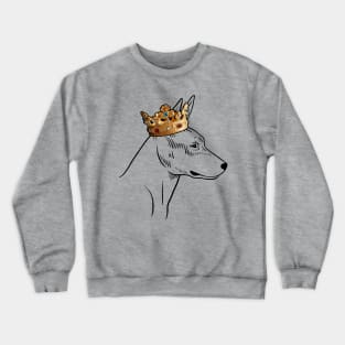 Rat Terrier Dog King Queen Wearing Crown Crewneck Sweatshirt